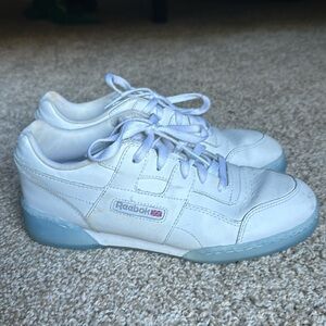 Reebok Big Kids Workout Plus White Ice Size 7 DV4425